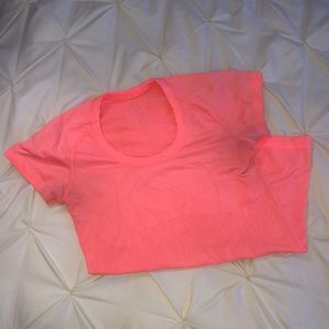 Coral Lululemon Swiftly Tech Short Sleeve